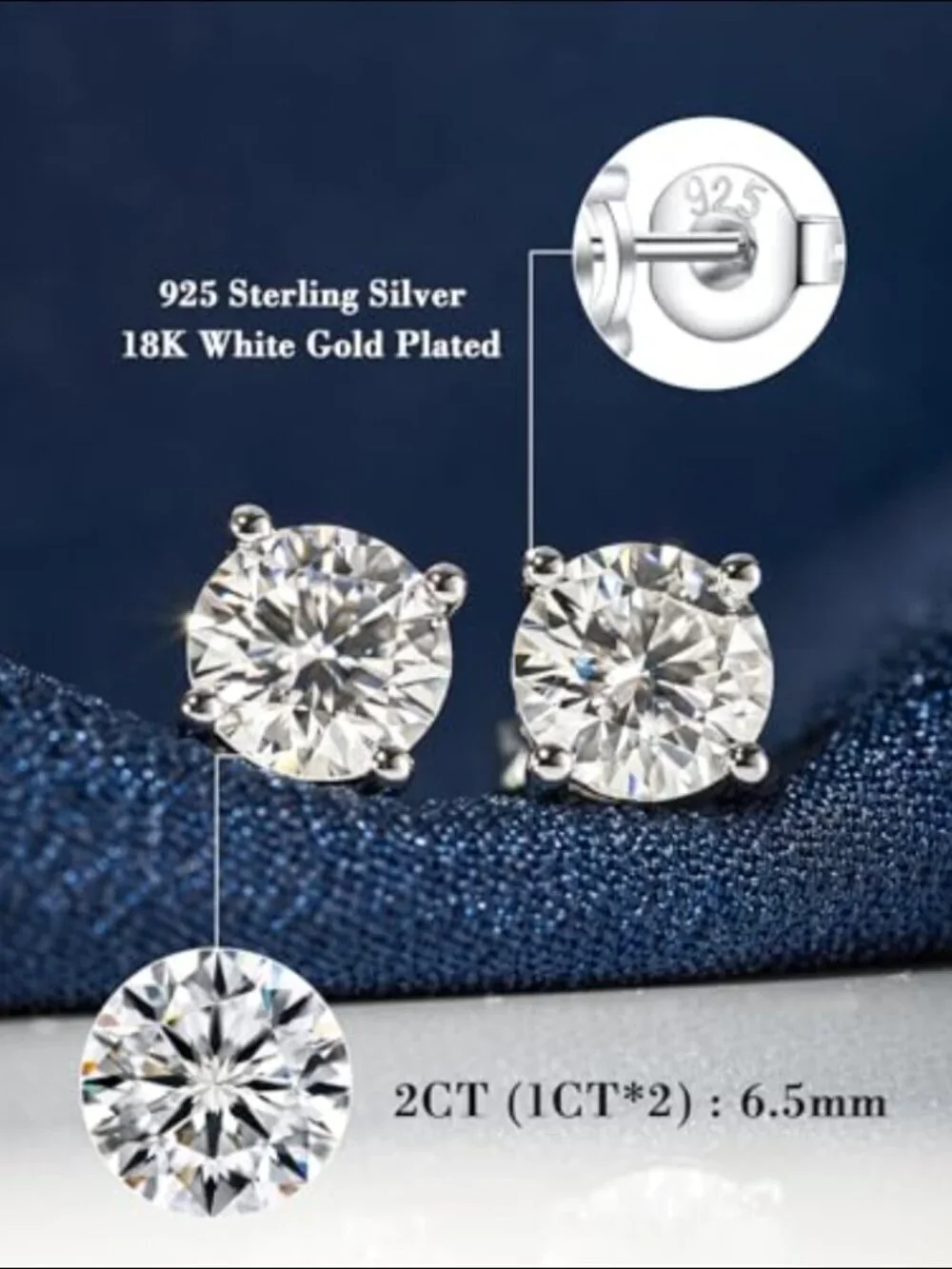 N/A moissanite stud